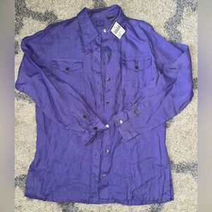 Chico's Women's Purple Button-Down Shirt